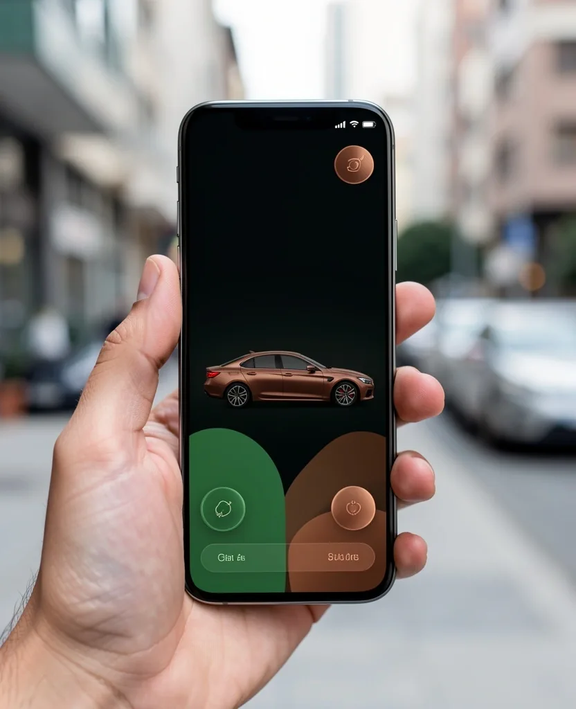 Carsharing mobil uygulama arayüzü